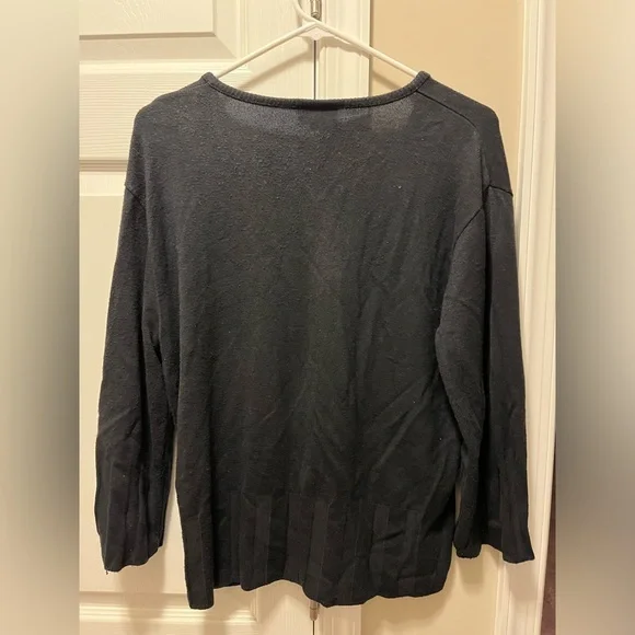 Vintage 90s black cardigan size large - Picture 3 of 5